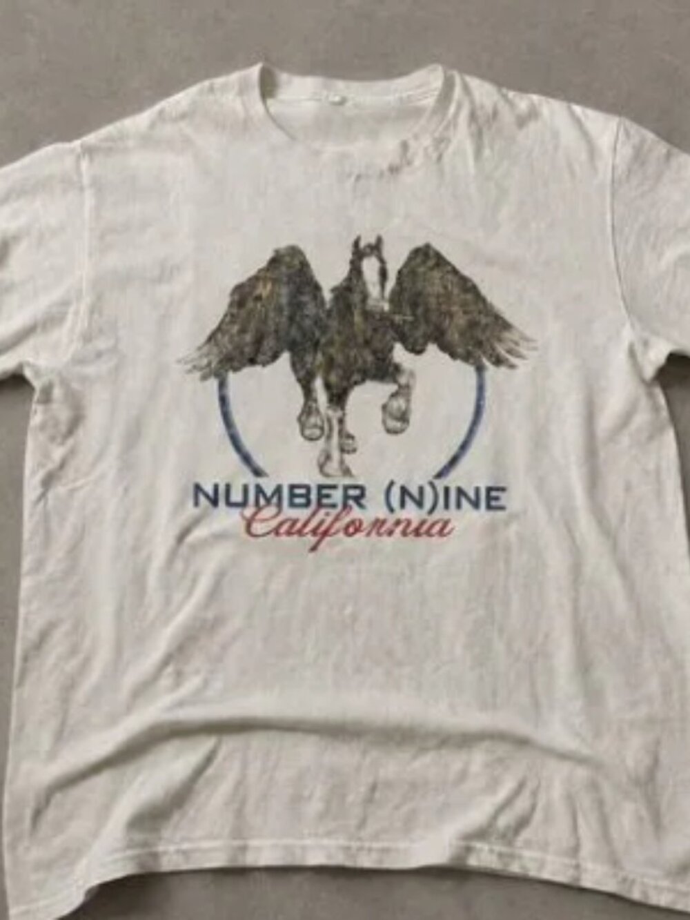 Number (N)ine California Eagle Graphic T-Shirt White